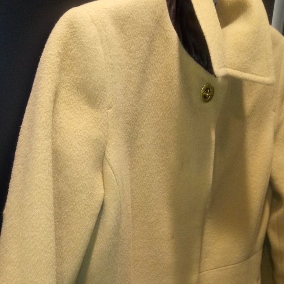 Vintage Coach Camel Hair Leather trim Coat - Picture 2 of 8